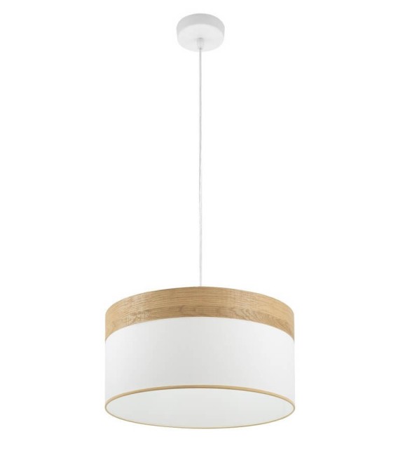 LÁMPARA DE TECHO CLOE 40 Ø METAL Y TEXTIL ROBLE MDMHOGAR