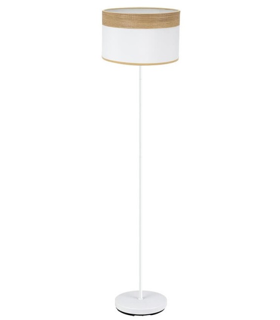 LÁMPARA DE PIE CLOE 40 Ø METAL Y TEXTIL ROBLE 