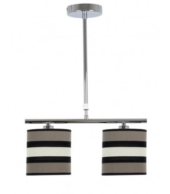 LÁMÀRA DE TECHO KARLA BEIGE 2 METAL Y TEXTIL 