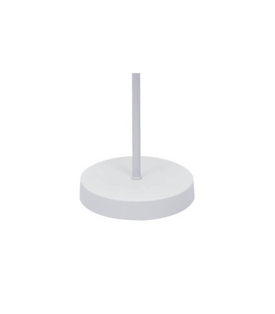 LÁMPARA DE SOBREMESA BLANCA METAL Y TEXTIL 