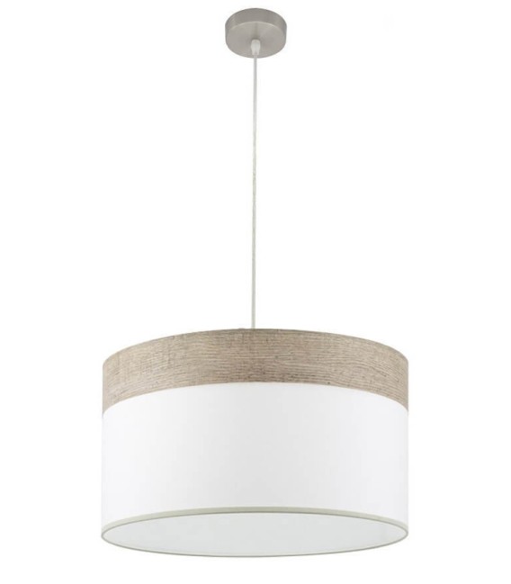 LÁMPARA DE TECHO CLOE 50 Ø METAL Y TEXTIL ROBLE GRIS