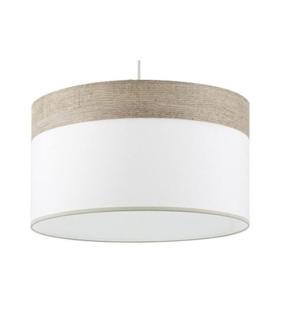 LÁMPARA DE TECHO CLOE 50 Ø METAL Y TEXTIL ROBLE GRIS