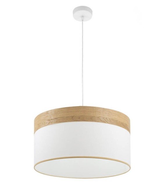 LÁMPARA DE TECHO CLOE 50 Ø METAL Y TEXTIL ROBLE MDMHOGAR