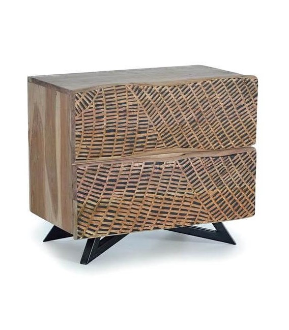 MESITA DE NOCHE KELAPA MADERA Y METAL