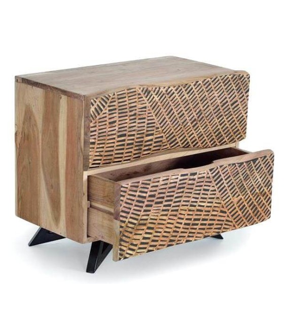 MESITA DE NOCHE KELAPA MADERA Y METAL