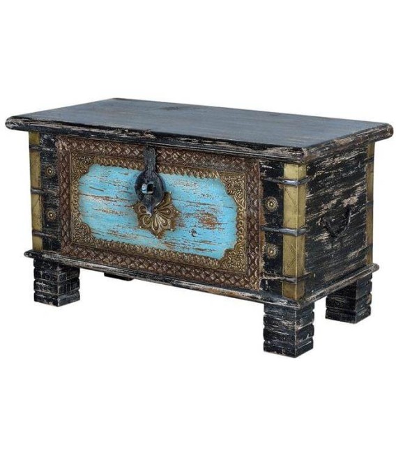 BAÚL MINGUELA MADERA Y METAL 