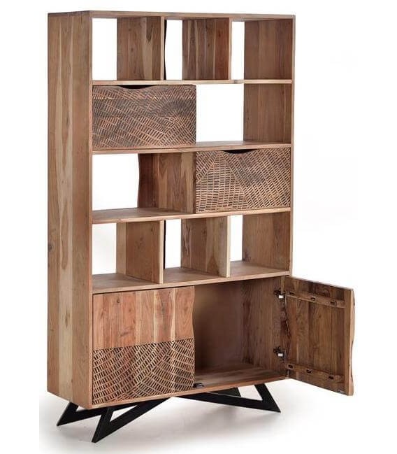 LIBRERÍA KELAPA MADERA Y METAL 