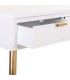 CONSOLA NEO RECTA BLANCA MADERA Y METAL
