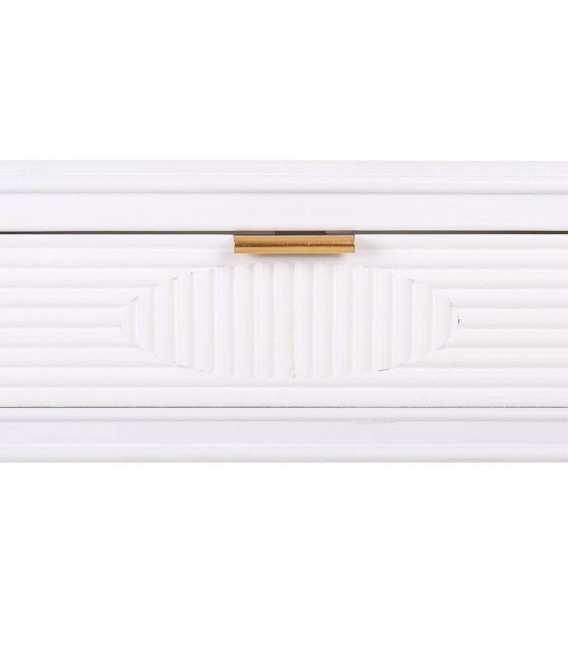 CONSOLA NEO RECTA BLANCA MADERA Y METAL