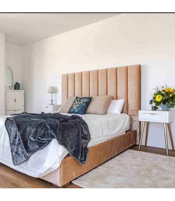 MESITA DE NOCHE NEO 1 BLANCA MADERA Y METAL