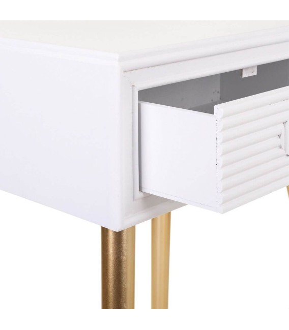 MESITA DE NOCHE NEO 1 BLANCA MADERA Y METAL