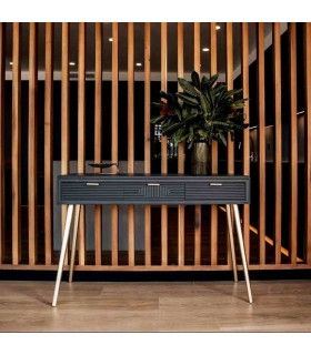 CONSOLA NEO 1 NEGRA MADERA Y METAL