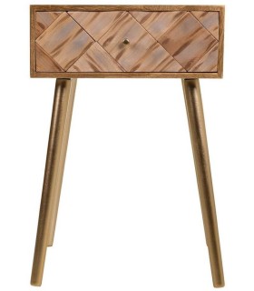 MESITA DE NOCHE NAXOS MADERA Y METAL