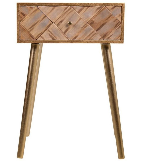 MESITA DE NOCHE NAXOS MADERA Y METAL