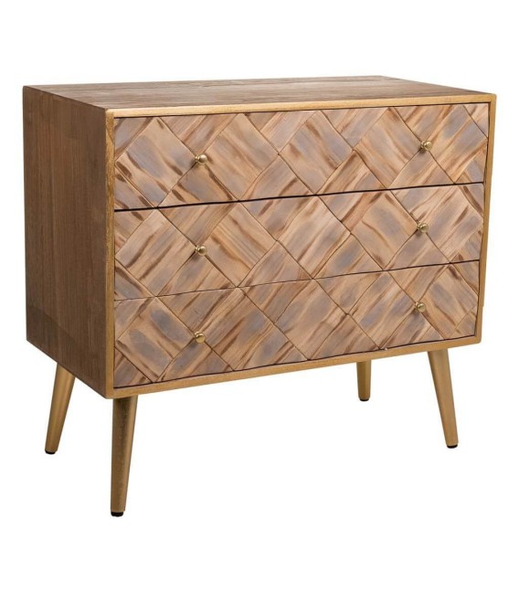 CÓMODA NAXOS MADERA Y METAL MDMHOGAR