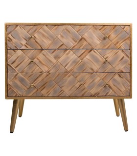 CÓMODA NAXOS MADERA Y METAL MDMHOGAR