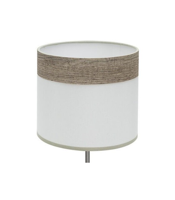 LÁMPARA DE SOBREMESA CLOE METAL Y TEXTIL ROBLE GRIS 