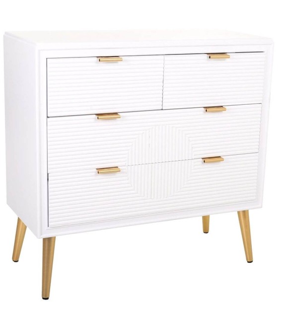 CÓMODA NEO BLANCO MADERA Y METAL 