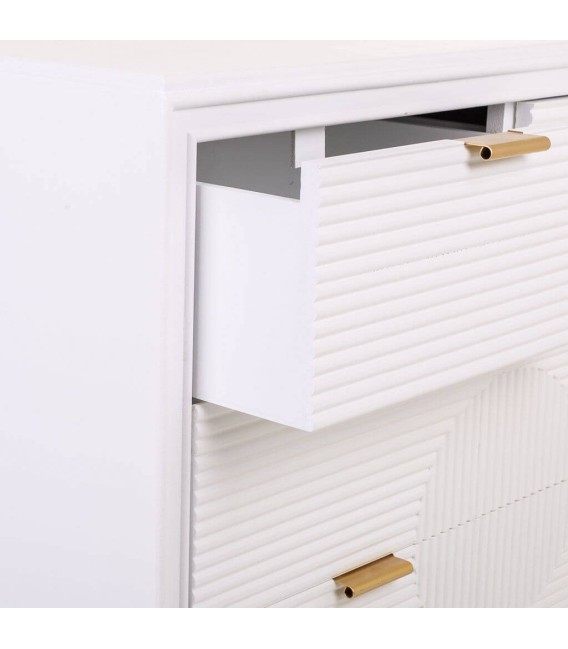 CÓMODA NEO BLANCO MADERA Y METAL 