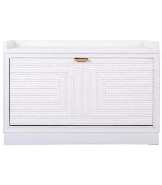 BANCO ZAPATERO NEO BLANCO MADERA Y METAL MDMHOGAR