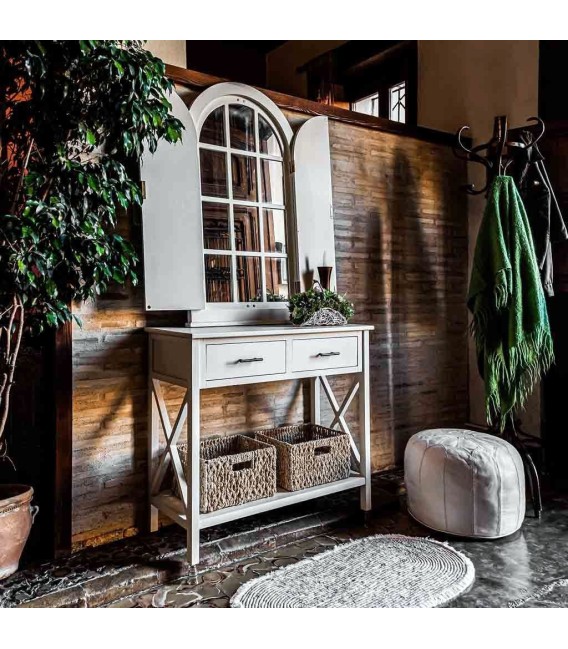 ESPEJO NEO BLANCO MADERA Y METAL