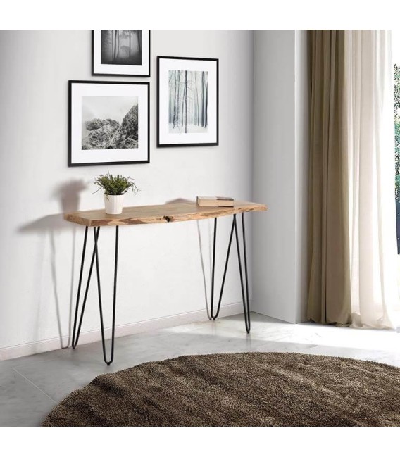 CONSOLA NATURA MADERA Y METAL 