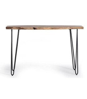 CONSOLA NATURA MADERA Y METAL 