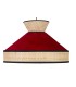 LÁMPARA DE TECHO FABRIZIO 50 Ø TEXTIL Y RAFIA ROJA