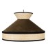 LÁMPARA DE TECHO FABRIZIO 50 Ø TEXTIL MARRÓN Y RAFIA MDMHOGAR