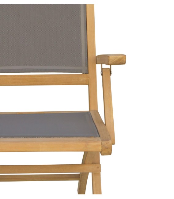 SILLÓN PLEGABLE BARCO MADERA Y SCREEN GRIS MDMHOGAR