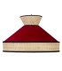  LÁMPARA DE TECHO FABRIZIO 40 Ø TEXTIL ROJO Y RAFIA MDMHOGAR