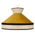 LÁMPARA DE TECHO FABRIZIO 40 Ø TEXTIL AMARILLO Y RAFIA MDMHOGAR