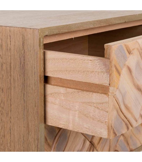 MESITA DE NOCHE NAXOS 2 MADERA Y METAL