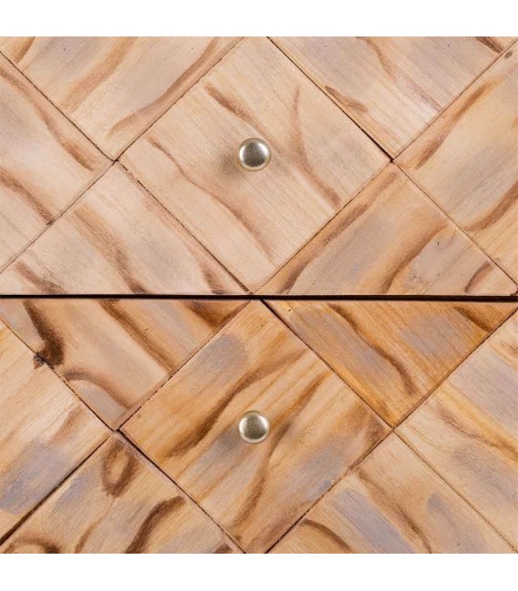 MESITA DE NOCHE NAXOS 2 MADERA Y METAL