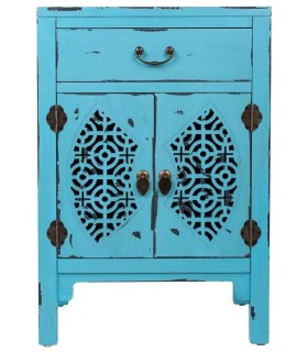 MESITA DE NOCHE MAKALU AZUL MADERA