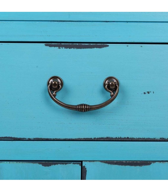 MESITA DE NOCHE MAKALU AZUL MADERA