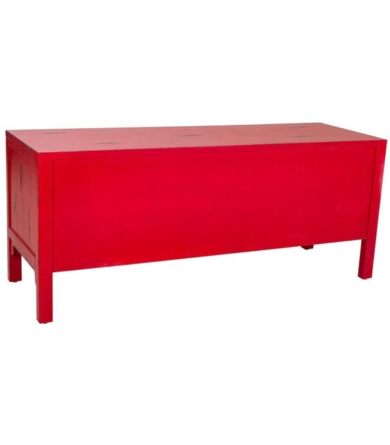 MUEBLE DE TV MAKALU ROJO MADERA 