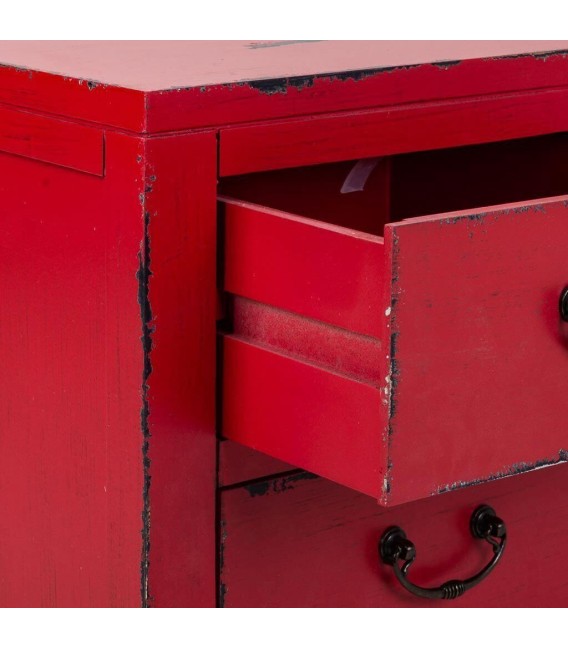 MUEBLE DE TV MAKALU ROJO MADERA 