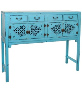 CONSOLA MAKALU AZUL MADERA MDMHOGAR
