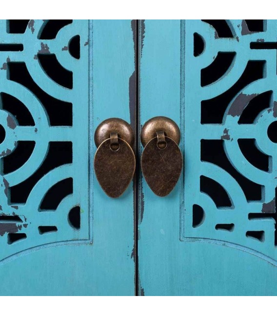 CONSOLA MAKALU AZUL MADERA MDMHOGAR