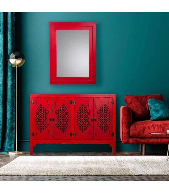  APARADOR MAKALU ROJO MADERA MDMHOGAR