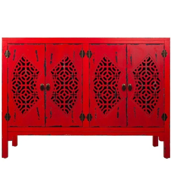  APARADOR MAKALU ROJO MADERA MDMHOGAR