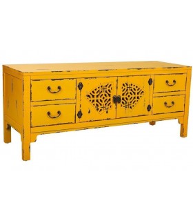 MUEBLE DE TV MAKALU AMARILLO MADERA MDMHOGAR