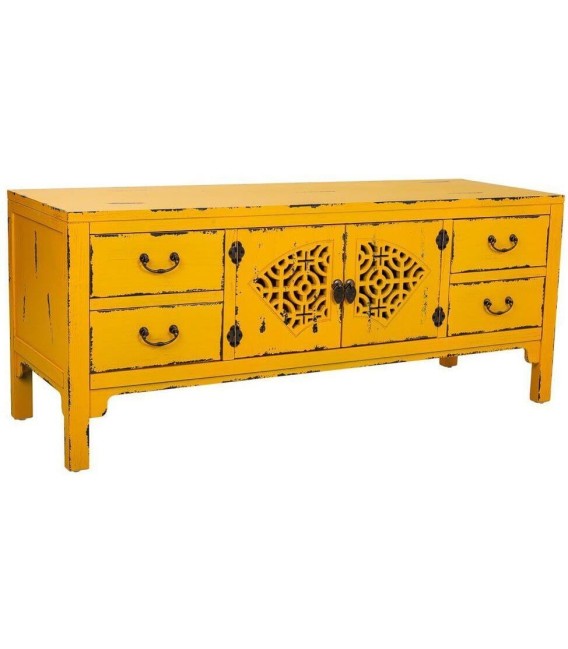MUEBLE DE TV MAKALU AMARILLO MADERA MDMHOGAR
