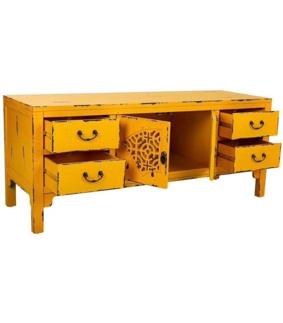 MUEBLE DE TV MAKALU AMARILLO MADERA MDMHOGAR