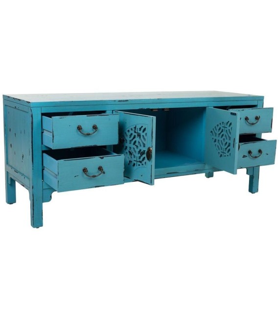 MUEBLE DE TV MAKALU AZUL MADERA MDMHOGAR