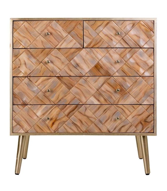 CÓMODA NAXOS 1 MADERA Y METAL