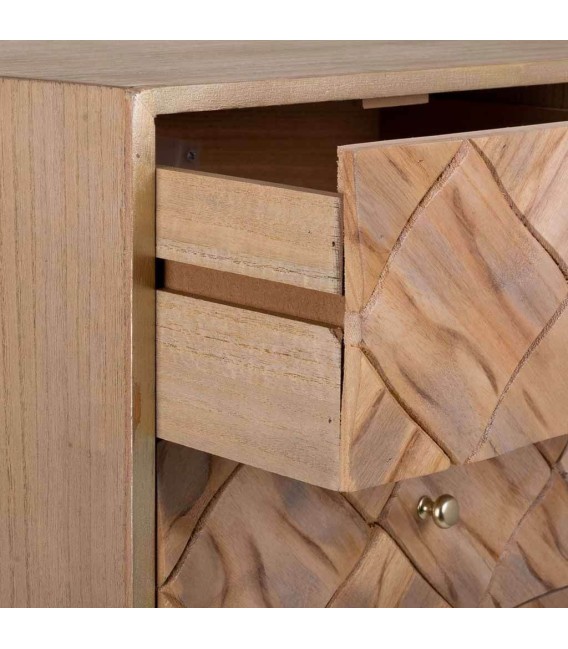 CÓMODA NAXOS 1 MADERA Y METAL