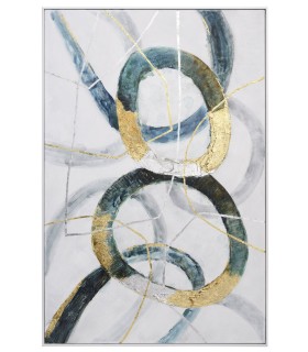 CUADRO ANILLOS LIENZO OLEO MDMHOGAR