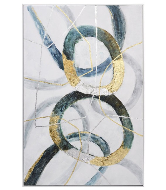 CUADRO ANILLOS LIENZO OLEO MDMHOGAR